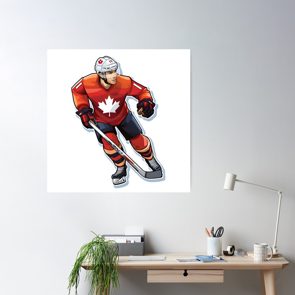 Canadian Hockey Player Sticker for Sale by SE7VENTH