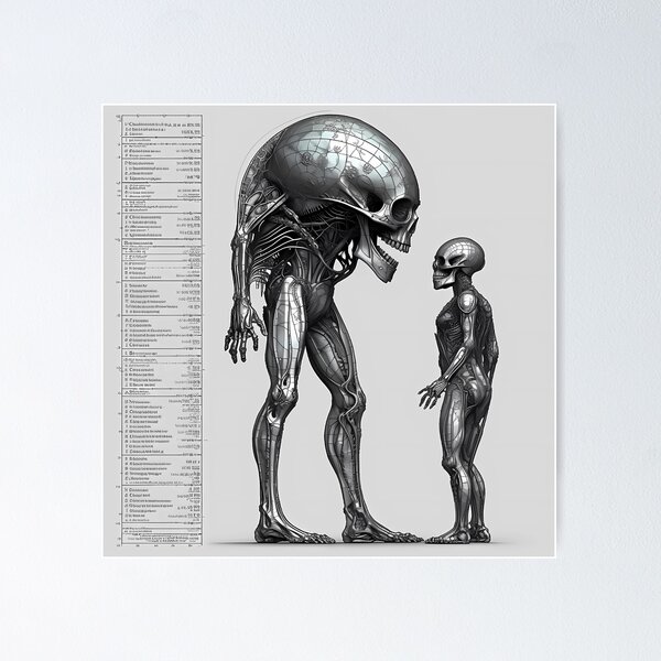 Item preview, Anatomical Alien chart designed and sold by DarkArtForYou.