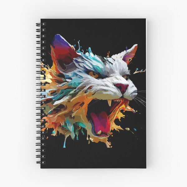Item preview, Cat Face Colorful Illustration designed and sold by The Funscape Store.