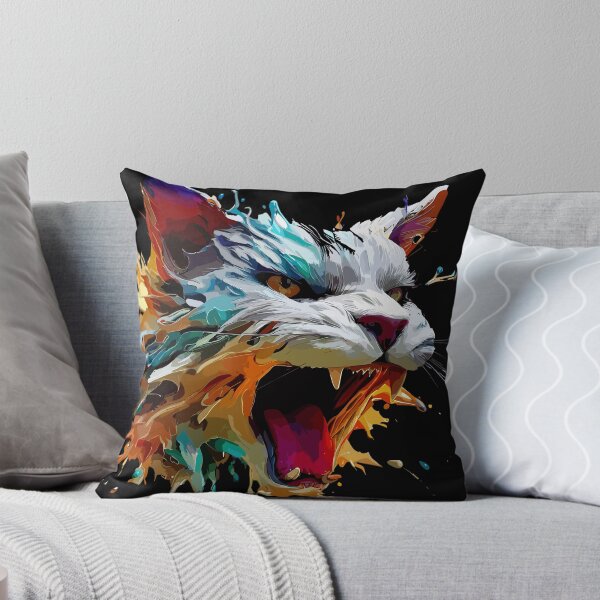 Item preview, Cat Face Colorful Illustration designed and sold by The Funscape Store.
