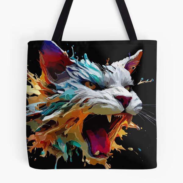 Item preview, Cat Face Colorful Illustration designed and sold by The Funscape Store.