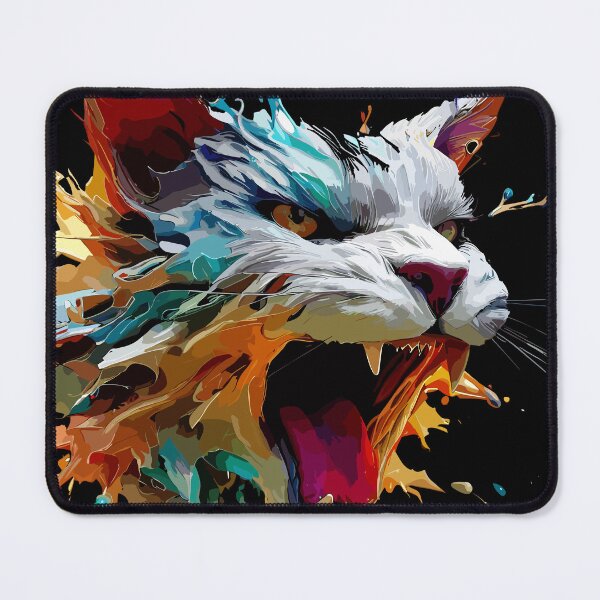 Item preview, Cat Face Colorful Illustration designed and sold by The Funscape Store.