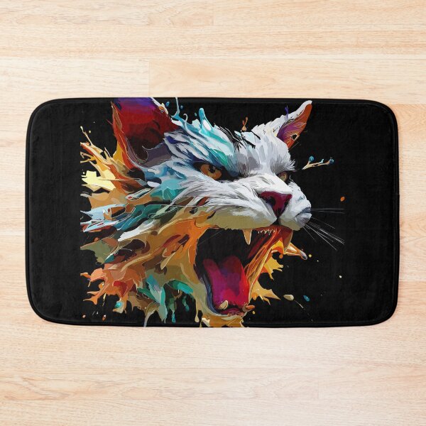 Item preview, Cat Face Colorful Illustration designed and sold by The Funscape Store.