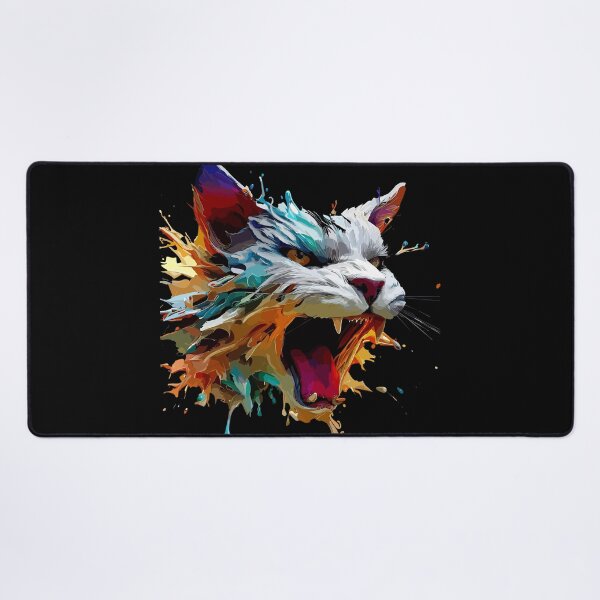 Item preview, Cat Face Colorful Illustration designed and sold by The Funscape Store.