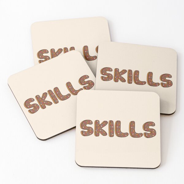 Item preview, Skills Word Shaped Like Chocolate Donuts  designed and sold by DonutsWords.