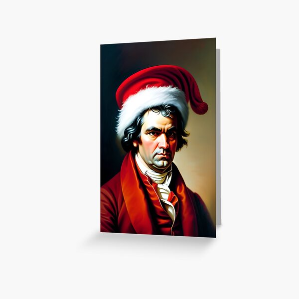 Santa Beethoven (Celebrity Christmas) Greeting Card