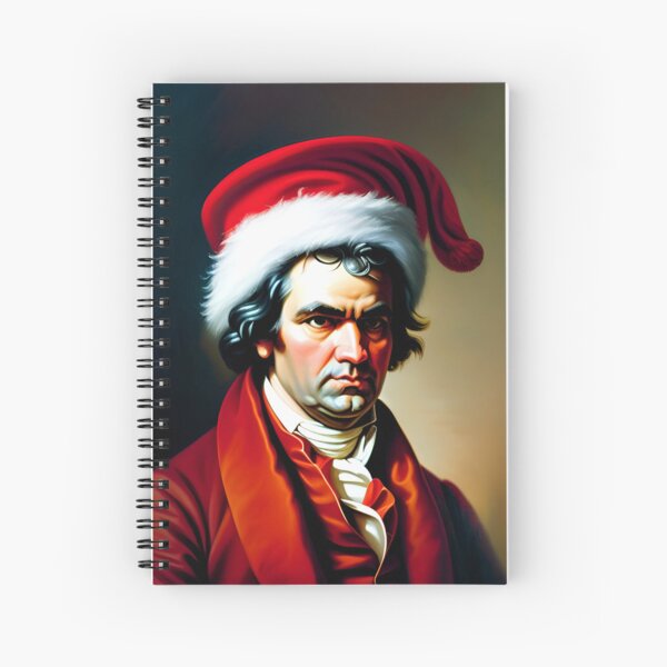 Santa Beethoven (Celebrity Christmas) Spiral Notebook