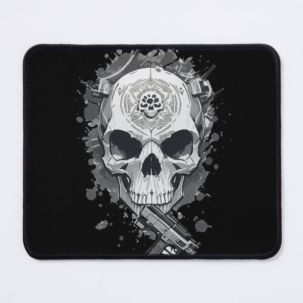 Item preview, skull with guns designed and sold by Ayesan Designs.