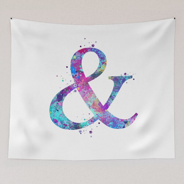 Item preview, Ampersand Watercolor Typography designed and sold by LotusGifts.