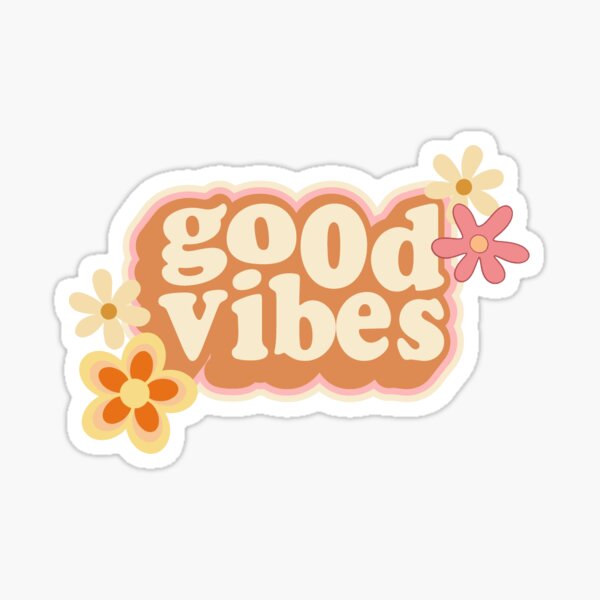 Item preview, Good Vibes Retro Sticker designed and sold by Lancii.