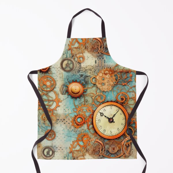 Item preview, Steampunk Gears and Clock with Light Map-Like Background designed and sold by TheMerch-er.
