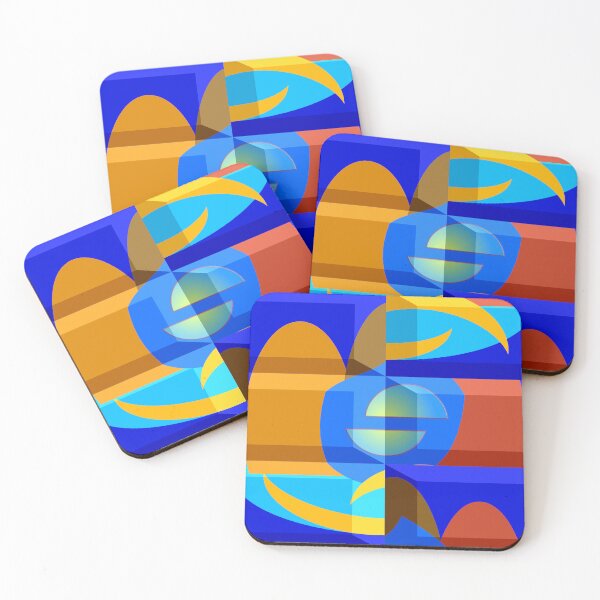 Item preview, *Great Blue Summer Energy - Geometric Romantic Blue Architecture Bauhaus Style* designed and sold by Ralek.