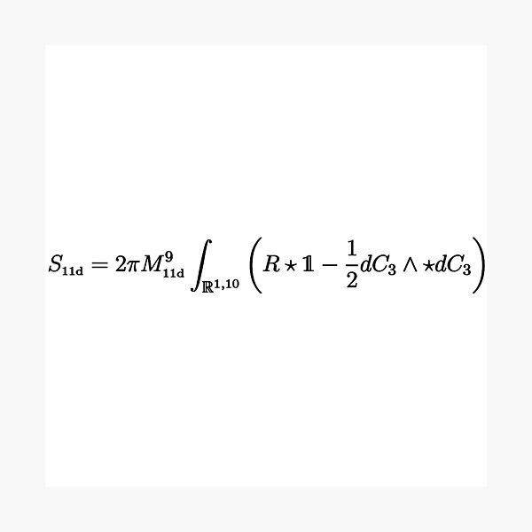 Item preview, Low energy effective action of 11d supergravity M-theory, string theory and physics designed and sold by NoetherSym.