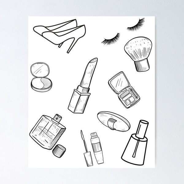 Item preview, Woman accessories that define a woman - Adult human female - women essentials pattern designed and sold by Patternrealm.