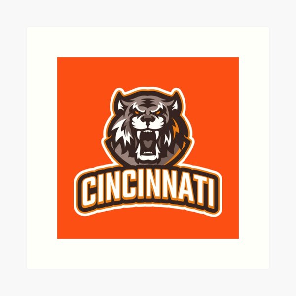 Cincinnati Bengals Logo Art Metal Print