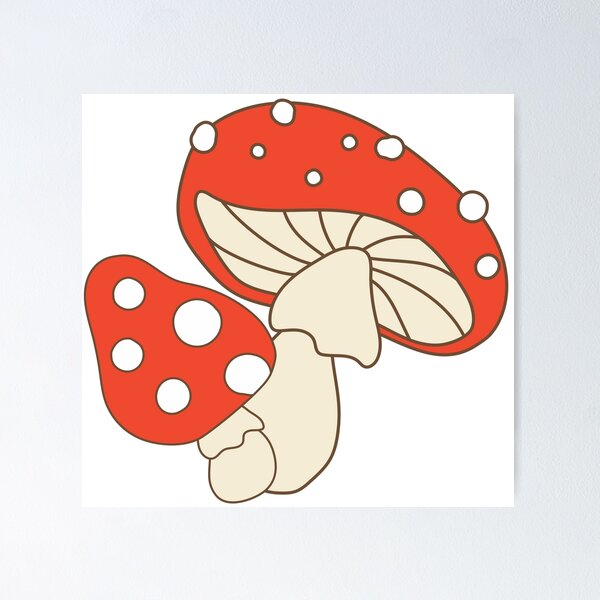 Item preview, Fly agarics in groovy style designed and sold by LerieArtStudio.