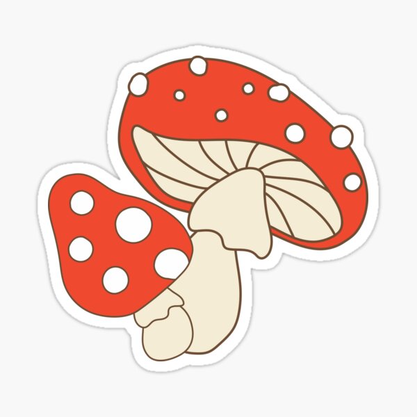 Item preview, Fly agarics in groovy style designed and sold by LerieArtStudio.