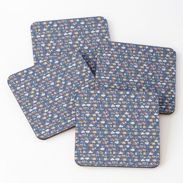 Item preview, Floral Navy Washi Tape Print designed and sold by KleineFi.