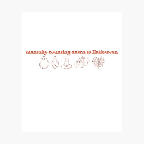 Aperçu de l'œuvre Compter mentalement jusqu'à Halloween créée et vendue par ThreadMummy.