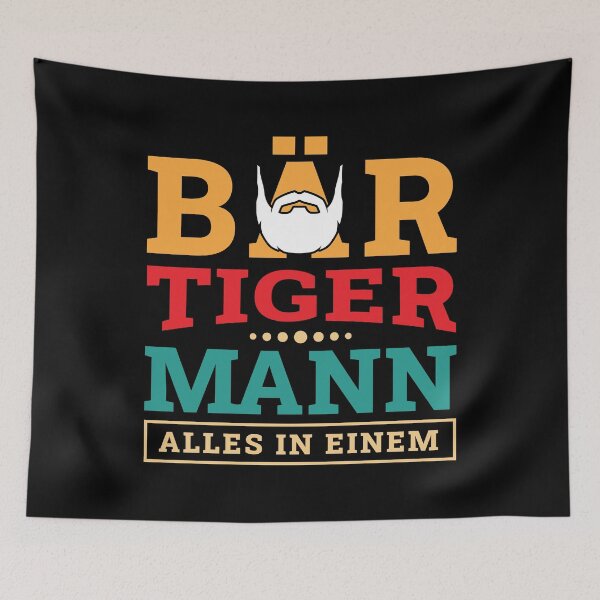 Item preview, Bear Tiger Man Bearded Father Father's designed and sold by MooonTees.