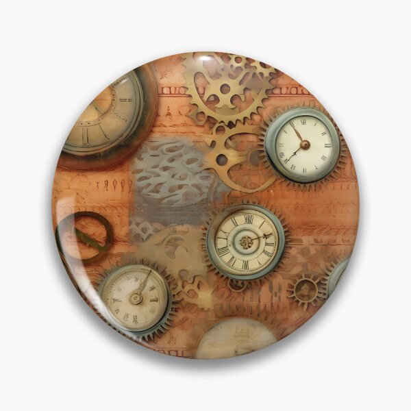 Item preview, Steampunk Gears and Watches with Light Map-Like Background designed and sold by TheMerch-er.