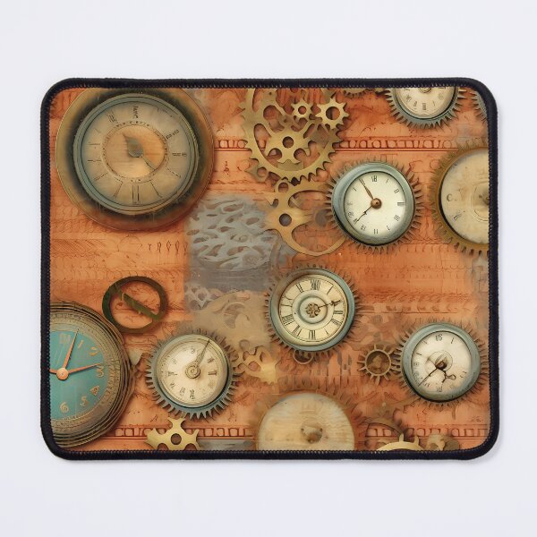 Item preview, Steampunk Gears and Watches with Light Map-Like Background designed and sold by TheMerch-er.