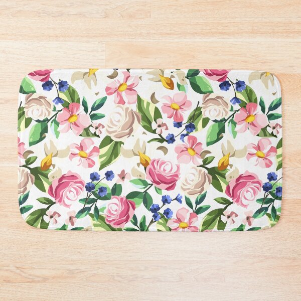 Item preview, Copy of Floral pattern with colorful flowers on white designed and sold by Naddya.