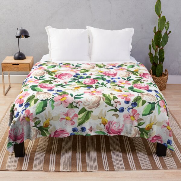 Item preview, Copy of Floral pattern with colorful flowers on white designed and sold by Naddya.