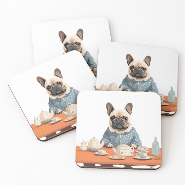 Artikelvorschau, Frenchie veranstaltet eine Tea-Party mit französischer Bulldogge entworfen und verkauft von PetsEnough.