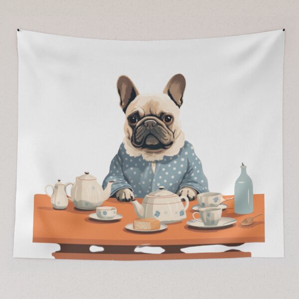 Item preview, Frenchie hosting Tea Party French Bulldog designed and sold by PetsEnough.