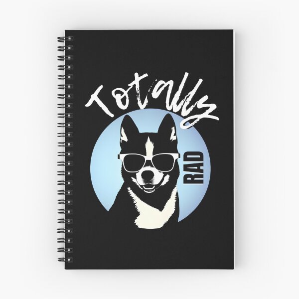 Artikelvorschau, Hundeliebhaber total RAD 80er Retro-Slogan Husky mit Sonnenbrille entworfen und verkauft von Celebration Printables.
