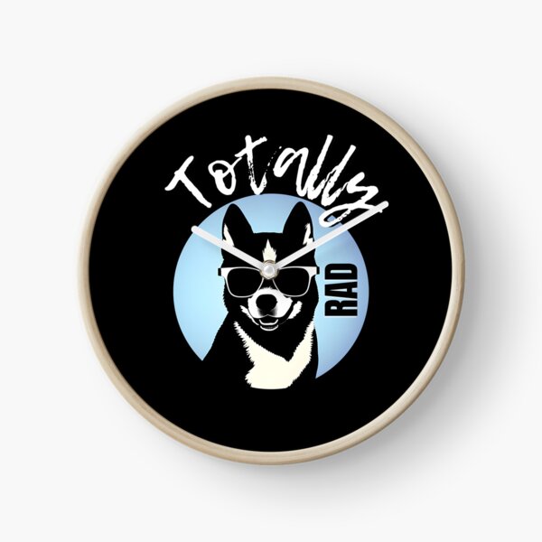 Item preview, Dog Lover Totally RAD 80s Retro Slogan Husky Wearing Sunglasses designed and sold by Celebration Printables.