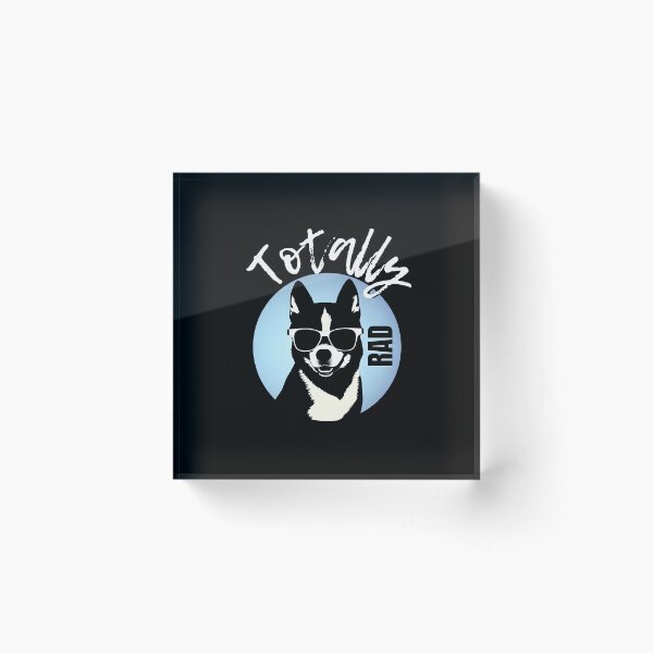 Artikelvorschau, Hundeliebhaber total RAD 80er Retro-Slogan Husky mit Sonnenbrille entworfen und verkauft von Celebration Printables.