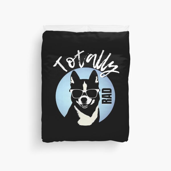 Artikelvorschau, Hundeliebhaber total RAD 80er Retro-Slogan Husky mit Sonnenbrille entworfen und verkauft von Celebration Printables.
