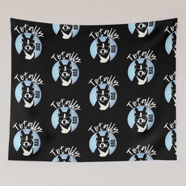 Item preview, Dog Lover Totally RAD 80s Retro Slogan Husky Wearing Sunglasses designed and sold by Celebration Printables.