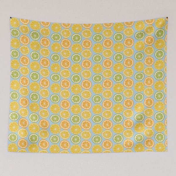 Item preview, Citrus Slices Pattern-Light Blue designed and sold by Sarah Melendez.