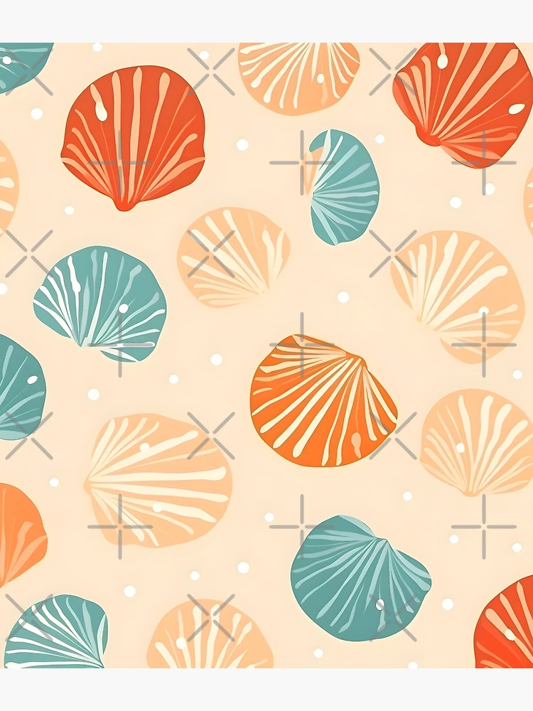 Thumbnail 3 of 3, Backpack, Beach Seashell designed and sold by StudioThink.
