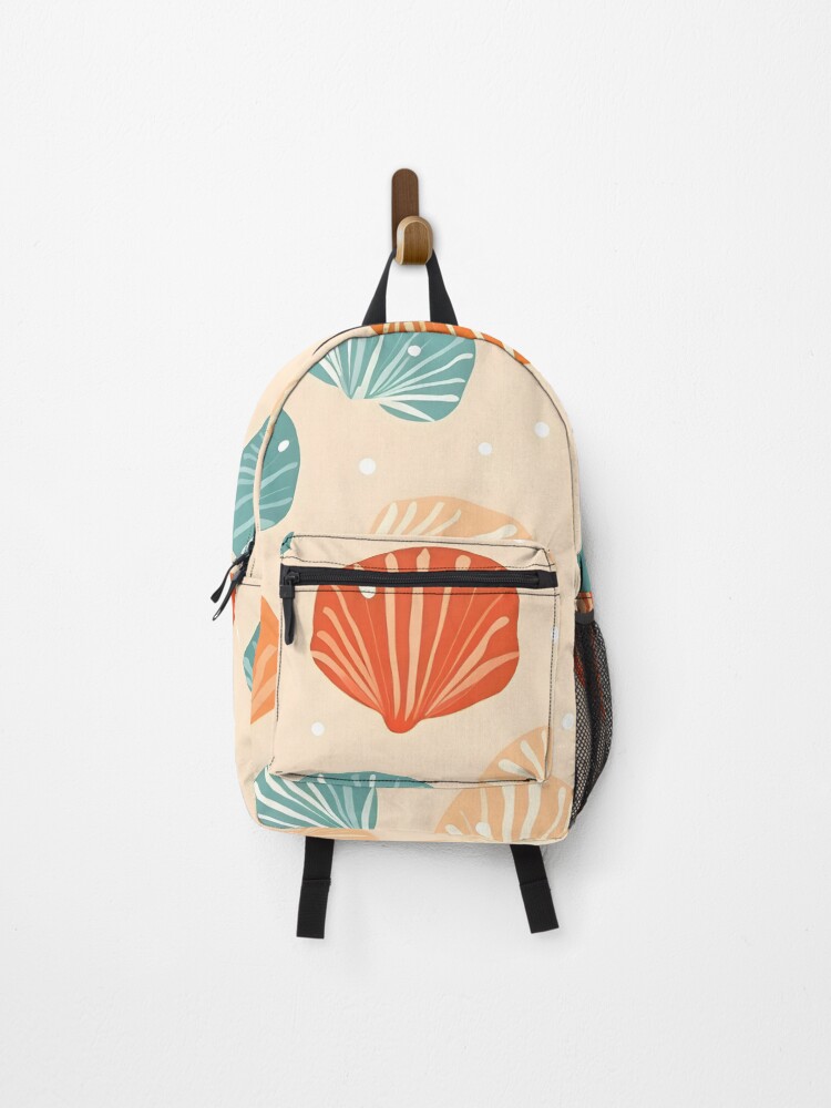 Thumbnail 1 of 3, Backpack, Beach Seashell designed and sold by StudioThink.