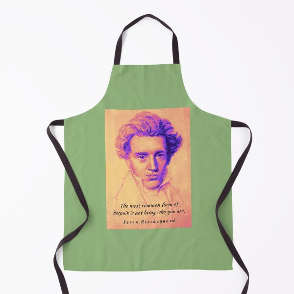 Item preview, Søren Kierkegaard portrait and quote: The most common form of despair is not being who you are. designed and sold by artbleed.