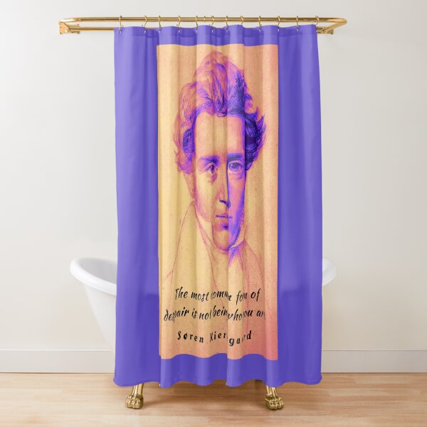 Item preview, Søren Kierkegaard portrait and quote: The most common form of despair is not being who you are. designed and sold by artbleed.