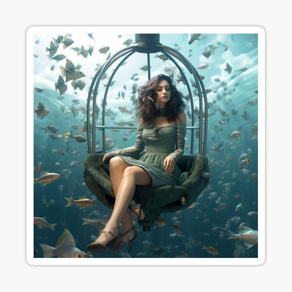 Item preview, Woman with Underwater Dreams designed and sold by ousia014.