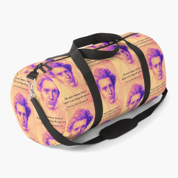 Item preview, Søren Kierkegaard portrait and quote: The most common form of despair is not being who you are. designed and sold by artbleed.