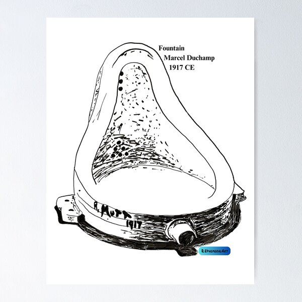 Item preview, Fountain Duchamp Dada Identification designed and sold by B-EphemeralArt.