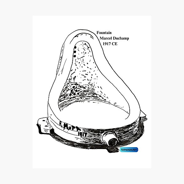 Item preview, Fountain Duchamp Dada Identification designed and sold by B-EphemeralArt.