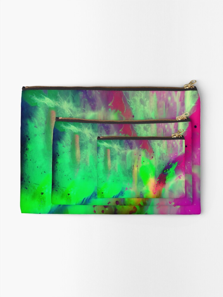 Thumbnail 2 of 4, Zipper Pouch, Abstract Mashed Color Design designed and sold by Rell1970.