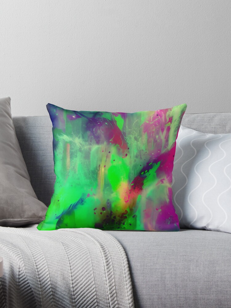 Thumbnail 1 of 4, Pillow, Abstract Mashed Color Design designed and sold by Rell1970.