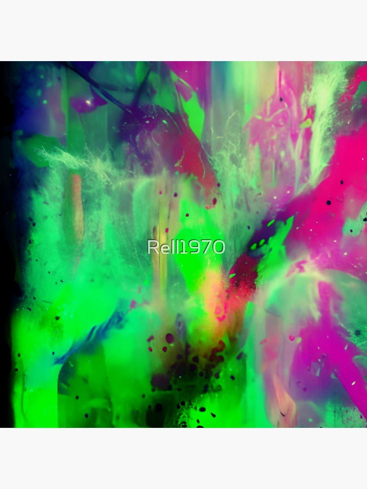 Thumbnail 5 of 5, Acrylic Block, Abstract Mashed Color Design designed and sold by Rell1970.