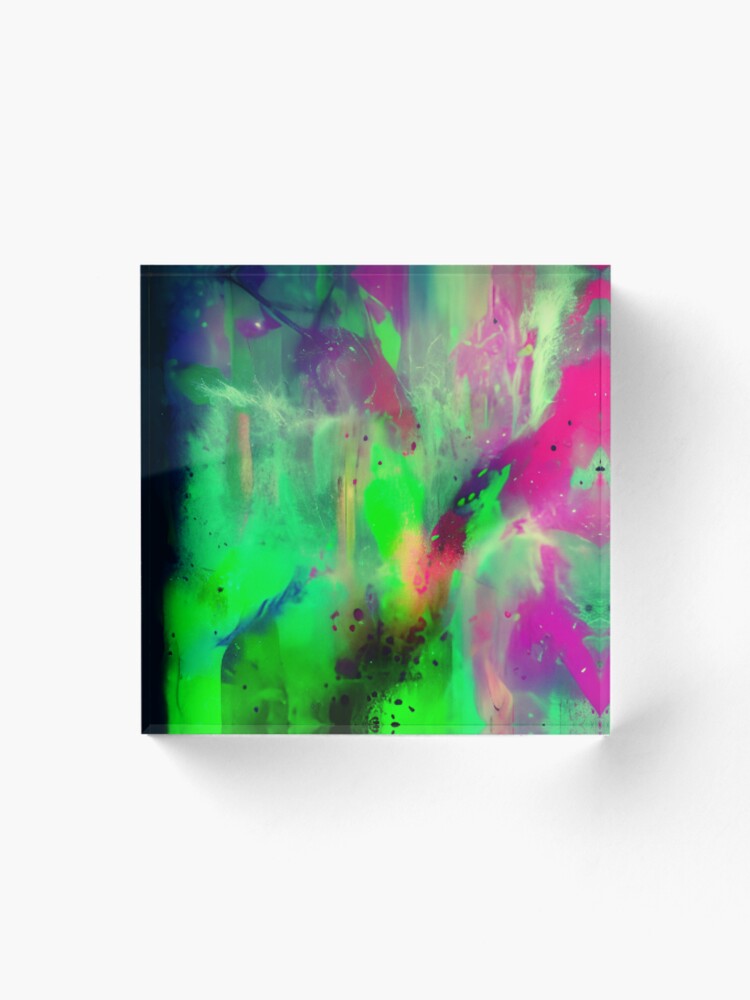 Thumbnail 1 of 5, Acrylic Block, Abstract Mashed Color Design designed and sold by Rell1970.