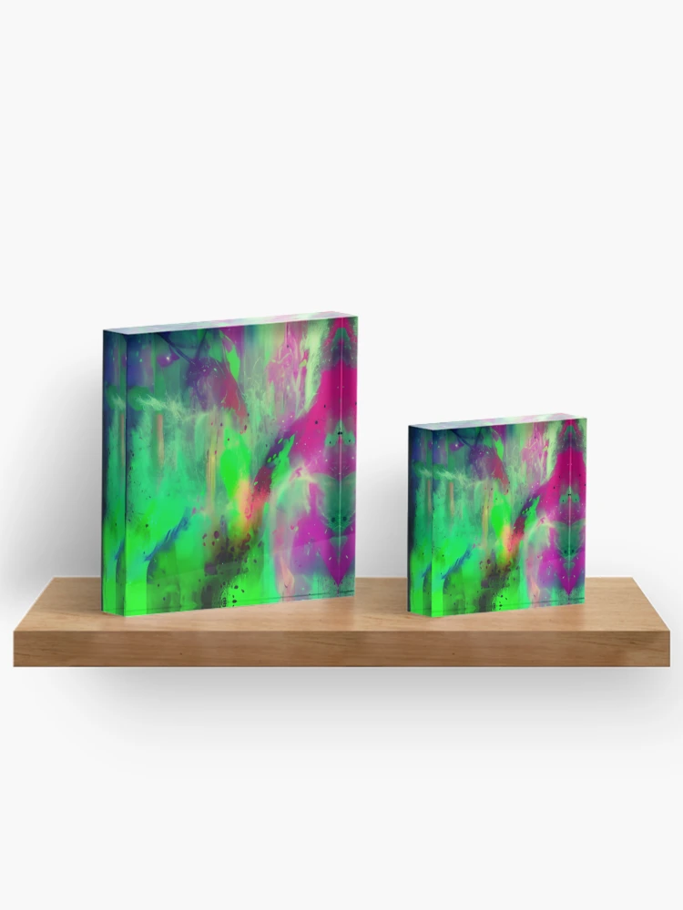 Thumbnail 3 of 5, Acrylic Block, Abstract Mashed Color Design designed and sold by Rell1970.