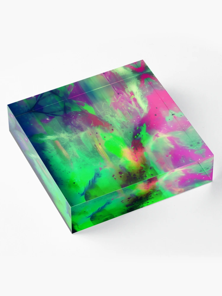 Thumbnail 4 of 5, Acrylic Block, Abstract Mashed Color Design designed and sold by Rell1970.
